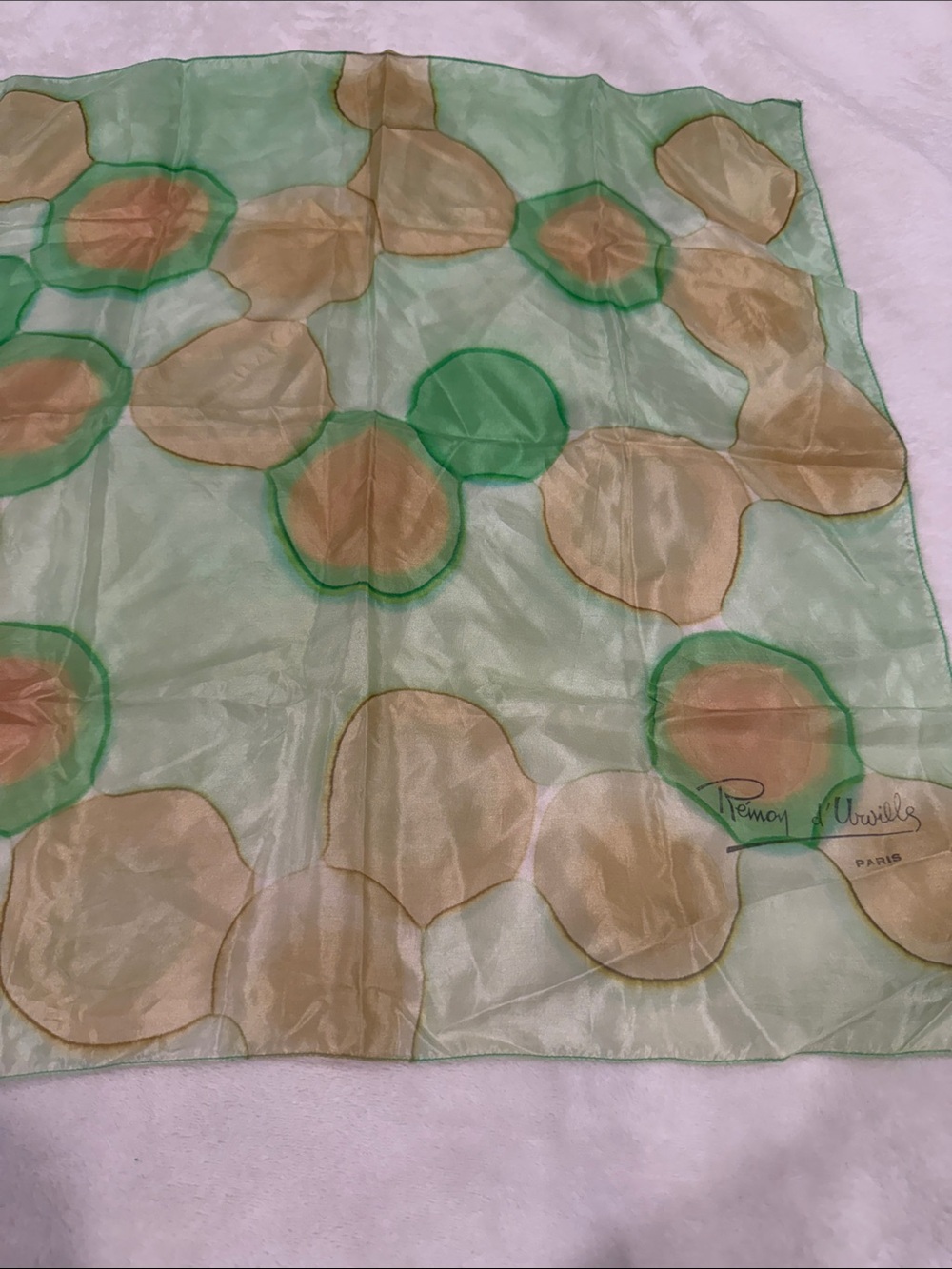 Silk Scarf -Rémoy d'Urville Paris hand-painted